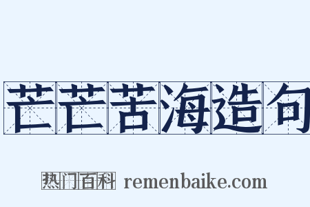 芒芒苦海造句是什么意思的图片